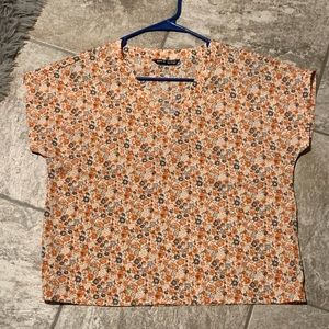 V-Neck Floral Blouse